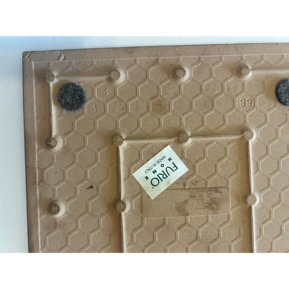 Vtg Furio Home Italian 8” Tile Trivet Yellow Blue Daisy Art Pottery Terra Cotta - Picture 11 of 13